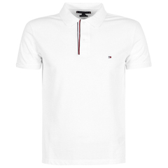 Поло теннисное Tommy Hilfiger Essential RWB Detail Slim Polo - white