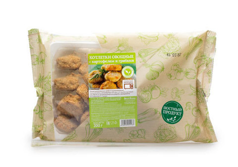 Котлеты овощные с картофелем и грибами ВкусВилл, 200г