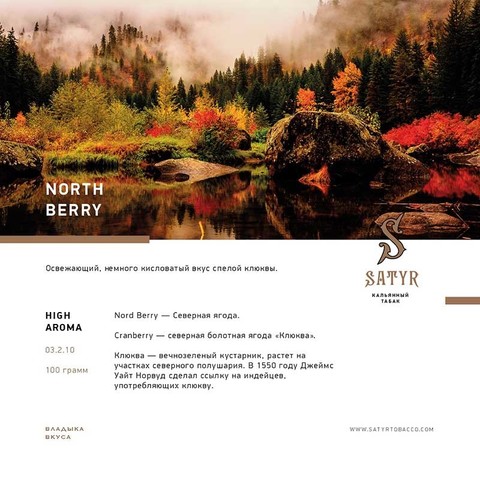 Табак Satyr North Berry (северная ягода) 100г