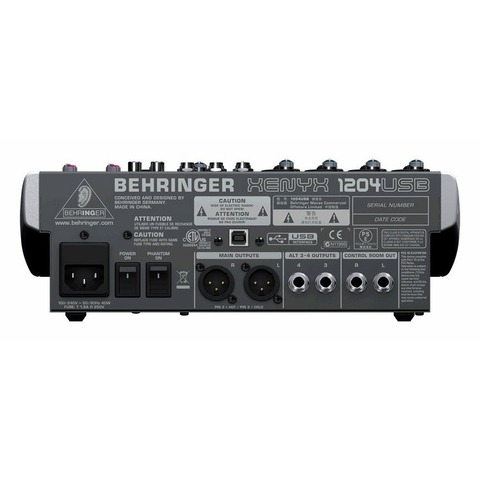 Behringer X1204USB - Микшер,4 моно, 2 стерео,2 AUX-шины, процессор эффектов, интегрированный USB