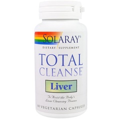 Solaray, Total Cleanse, для очистки печени, 60 вегетарианских капсул