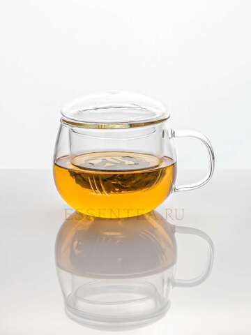 Чашка стеклянная с ручкой 270 мл