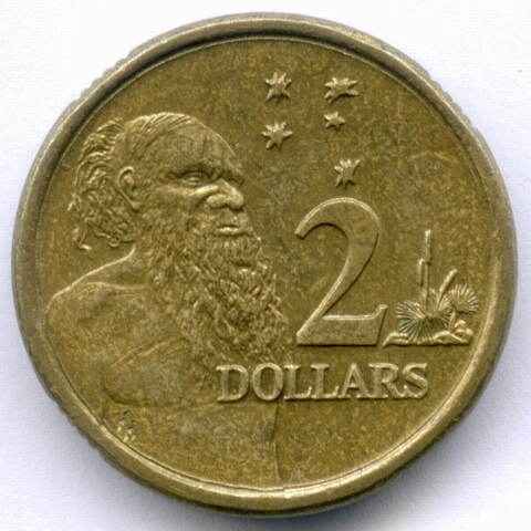 2 доллара 1988 год. Австралия. Абориген. Бронза XF