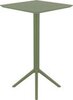 Стол пластиковый барный складной Siesta Contract Sky Folding Bar Table 60, оливковый