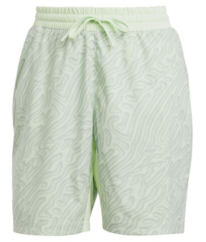 Теннисные шорты Adidas Tennis Heat.Rdy Pro Printed Ergo 7' Short - semi green spark/silver green