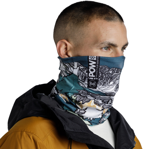 Тонкая зимняя бандана-труба Buff Thermonet Pow Lixot Green фото 2