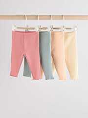 Легинсы для малышей Next E67-040, 4 шт., Молочный, Голубой, Розовый