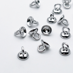 Протектор-концевик, цвет серебро (родий), размер 6,2*6 мм, цена за 1 шт