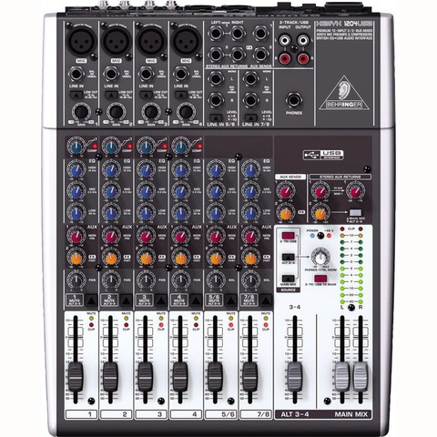 Behringer X1204USB - Микшер,4 моно, 2 стерео,2 AUX-шины, процессор эффектов, интегрированный USB