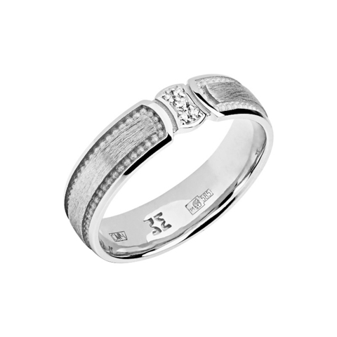 Обручальное кольцо с бриллиантами  из белого золота JA-O-1О620335