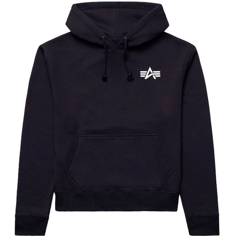 Толстовка Alpha Industries Small Logo Hoodie (Черная)