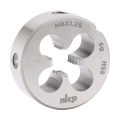 Плашка М 8,0х1,25 DINEN22568 HSS 6g 25х9мм NKP 240080N