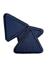 Термоаппликация, р. 2,3х3,5 см, тёмно-синий