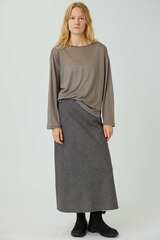 Юбка макси из льна с шерстью