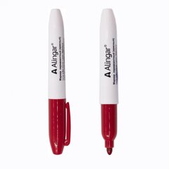 
          Маркер перманентный, Alingar, красный, утолщенный пулевидный, 2-3 мм, 12 шт/уп, европодвес