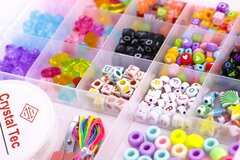 
          Набор для создания украшений-бусины Alingar, 170х165х18мм, "Бриз", 12 вид.бус., подвес., ножницы, 1х7м леска, 1х2м нить, пластик.пенал с европод.