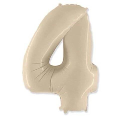 Цифра "4" Кремовая
