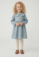 3120-330 Платье фланель (цветы на пыльно-голубом)