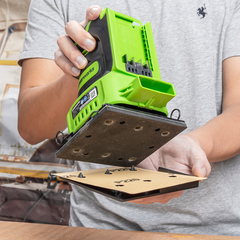 Плоская шлифмашина Greenworks G24SS14 24V аккумуляторная, без АКБ и ЗУ