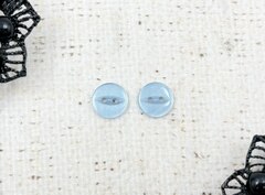 Пуговицы блузочные, d 1,1 см, 2 прокола, голубой