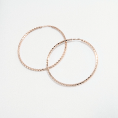 140147- Серьги-конго из золота 585 пробы Ø 30мм с алмазными гранями