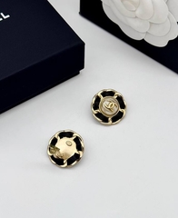 Серьги клипсы CHANEL круглые