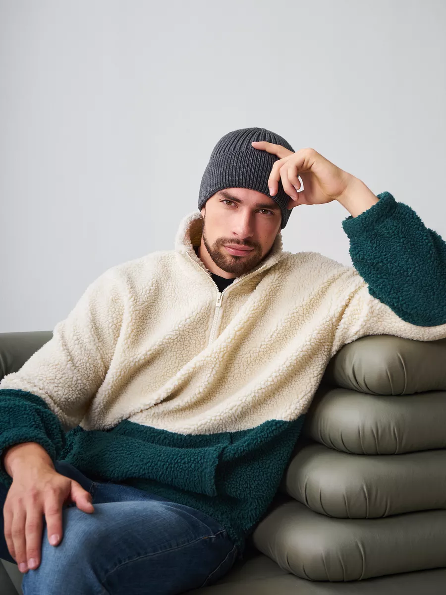 Шапка бини зимняя весенняя с флисом