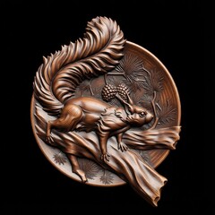 Силиконовый молд Белка (медальон) № 0479