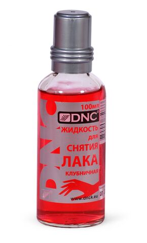 DNC Жидкость для снятия лака клубничная (стекло) 100мл