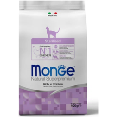 Monge cat корм сухой для стерилизованных кошек с курицей