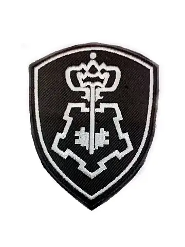 Шеврон Росгвардия вышитый ЦО ВОХР БЕЗ БУЛАВ (серо-черный)