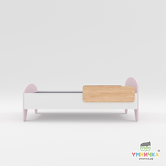 Кровать детская 140×60 с бортиками из коллекции «Яслиград», розовая