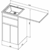 Aquanet Токио 239207 Тумба с раковиной, цвет: белый
