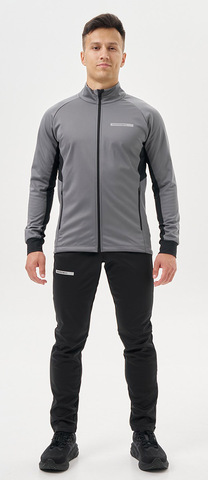 Костюм для лыж и зимнего бега Nordski Core Grey/Black мужской