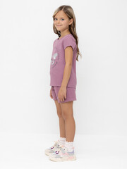 шорты  для девочки  КР 400417/темная орхидея к553