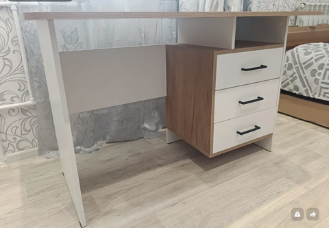 Стол Лайт дуб крафт золотой/белый