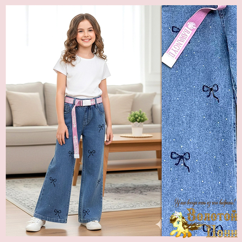 Джинсы девочке (6-12) 260113-Q4077