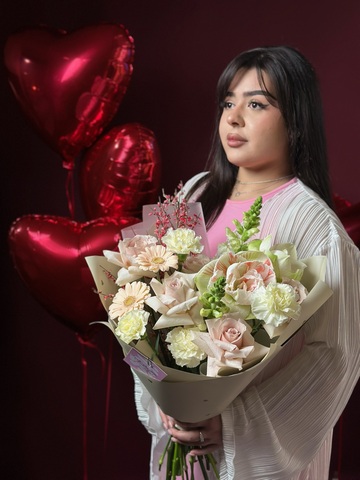 Сборный букет «Нежность в лепестках»