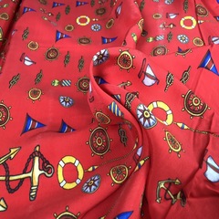 Ткань вискоза красная якоря 3115