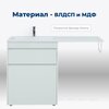 Aquanet 239303 Тумба с раковиной Токио 130 R напольная 1 ящик, б/к цвет белый глянец (239303)