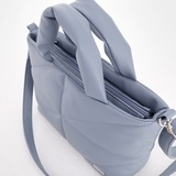 Сумка Саломея 199 гладкий серо-голубой