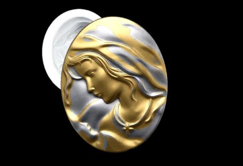 Силиконовый молд камея № 10 Девушка с младенцем