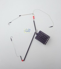 Монтаж фидерный 2 крючка/ кормушка мет. с дном 30 г