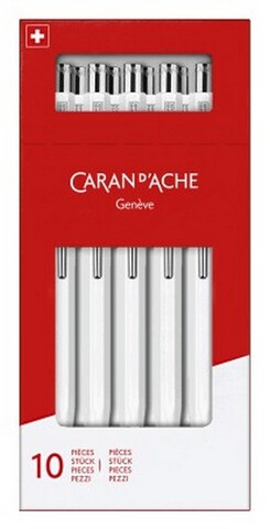 Ручка шариковая Caran d'Ache 849 Office Classic White (849.001_MTLGB)