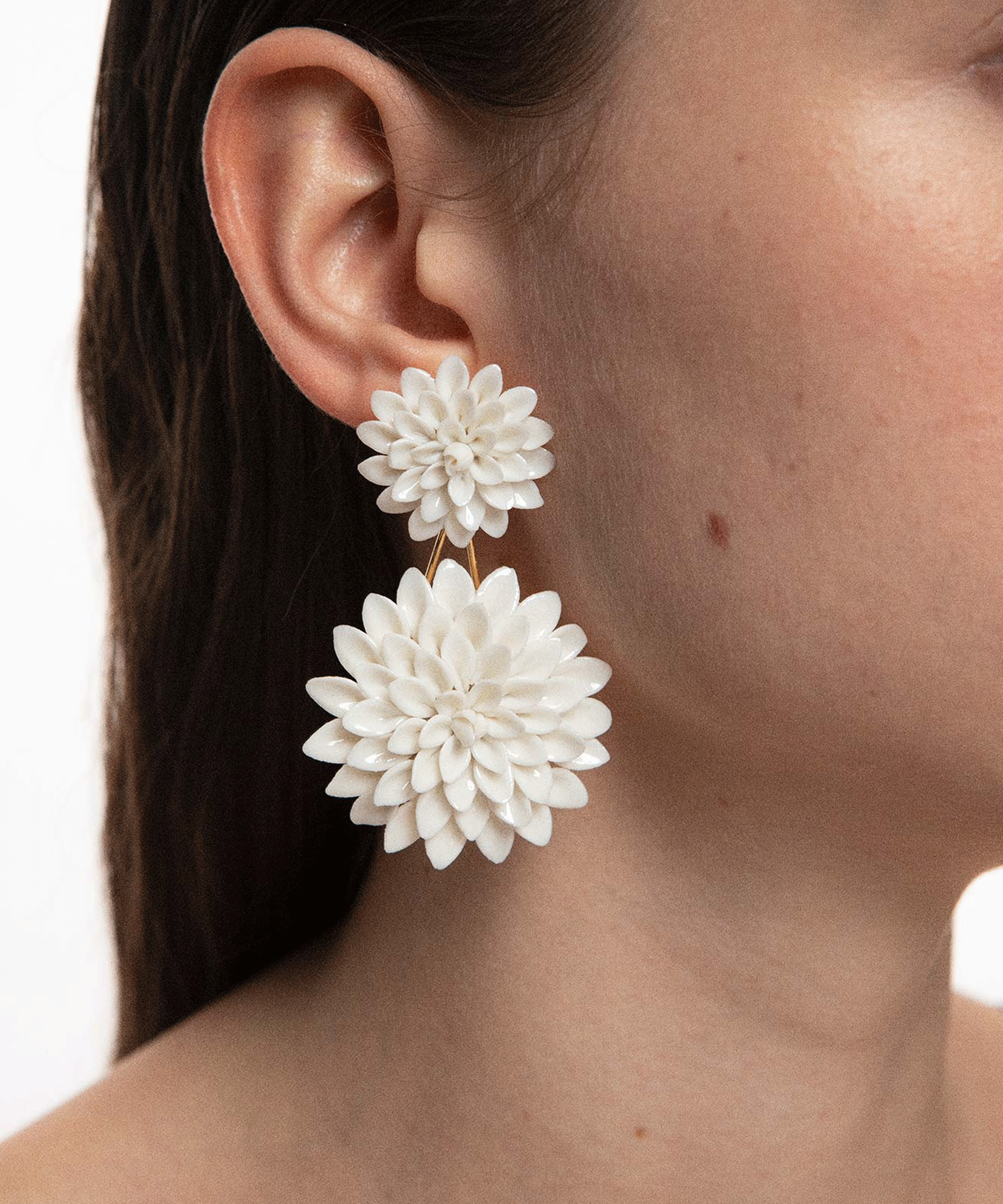 Серьги DALIA DOUBLE WHITE