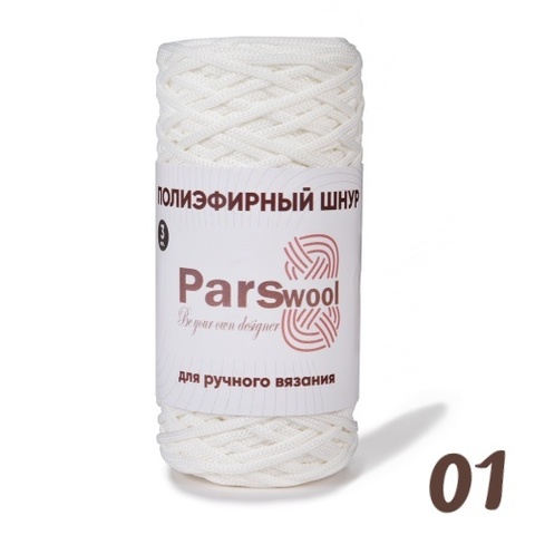 Полиэфирный шнур Parswool 01, Белый