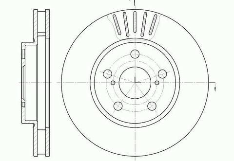 Диск тормозной вентилируемый G-brake  GR-02801