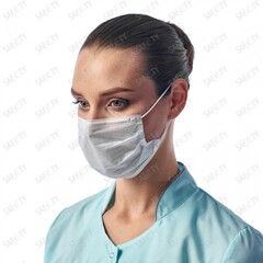 Safety маски белые трехслойные в коробке (50 шт)