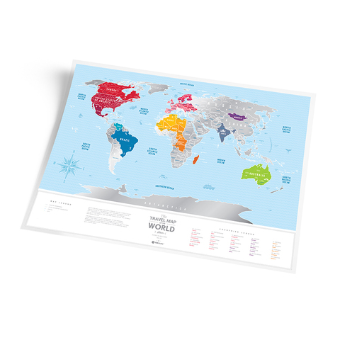 Скретч Карта Travel Map Silver World 1DEA.ME