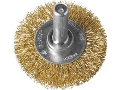 ЗУБР 38 мм, витая стальная латунированная проволока 0.3 мм, щетка дисковая для дрели, Профессионал (3520-038)